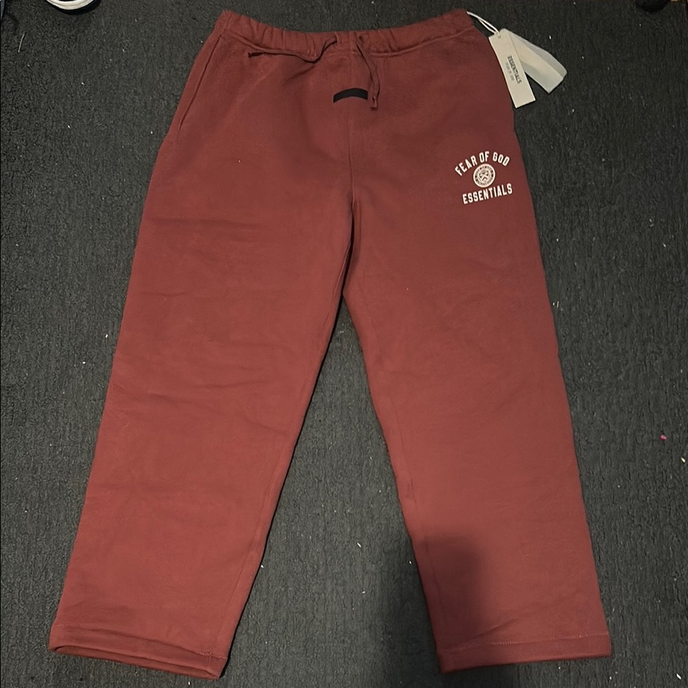 Fear of God Essentials Maroon Sweatpants